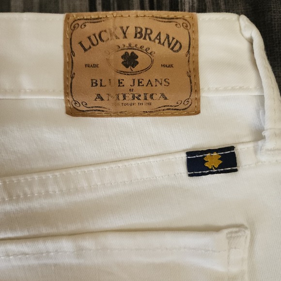D93 Lucky Brand Lolita Skinny Jeans White Denim Size 6/28 Mid Rise Stretch Slim - Picture 2 of 10